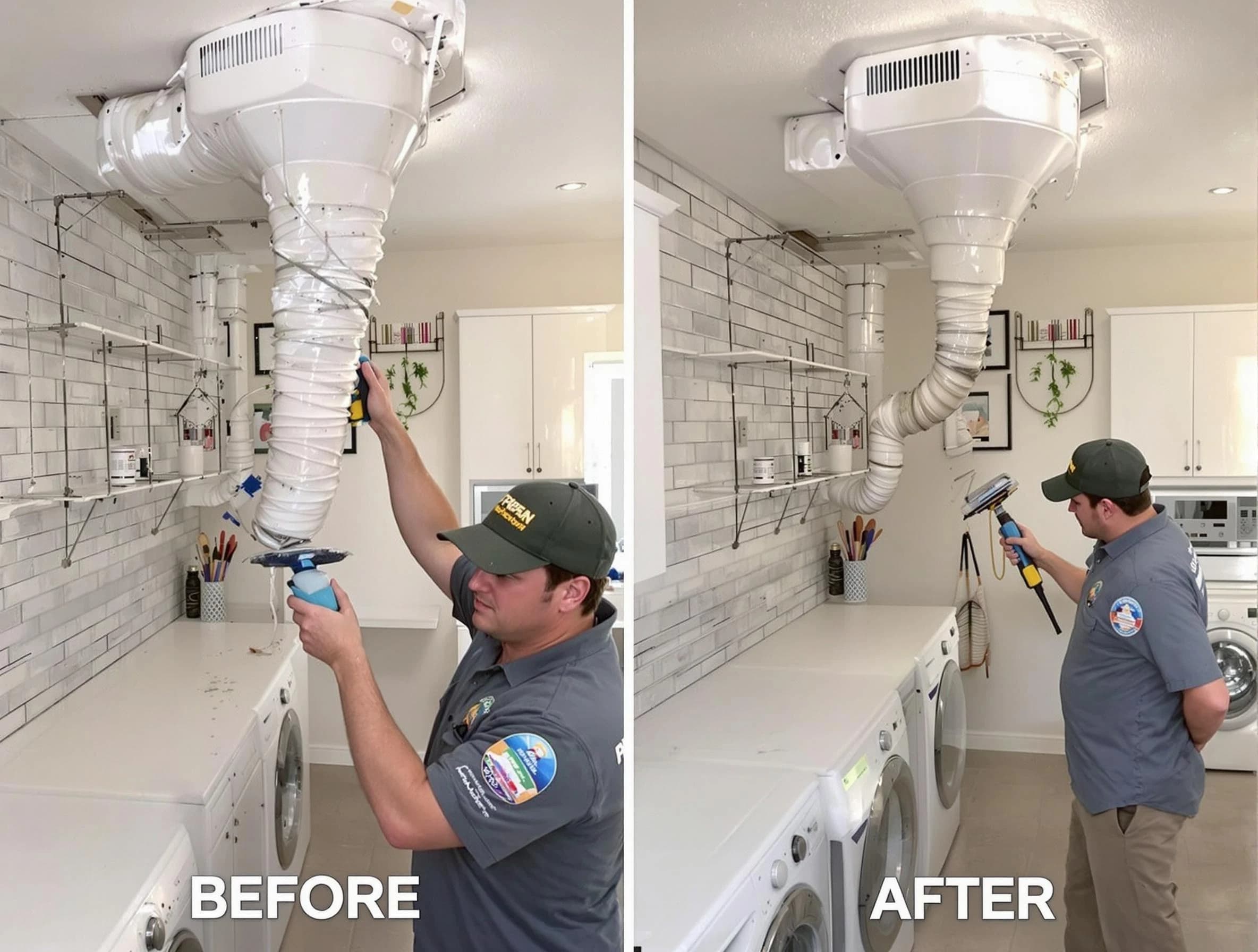 Professional dryer exhaust vent cleaning by Burlington Dryer Vent Cleaning in Burlington