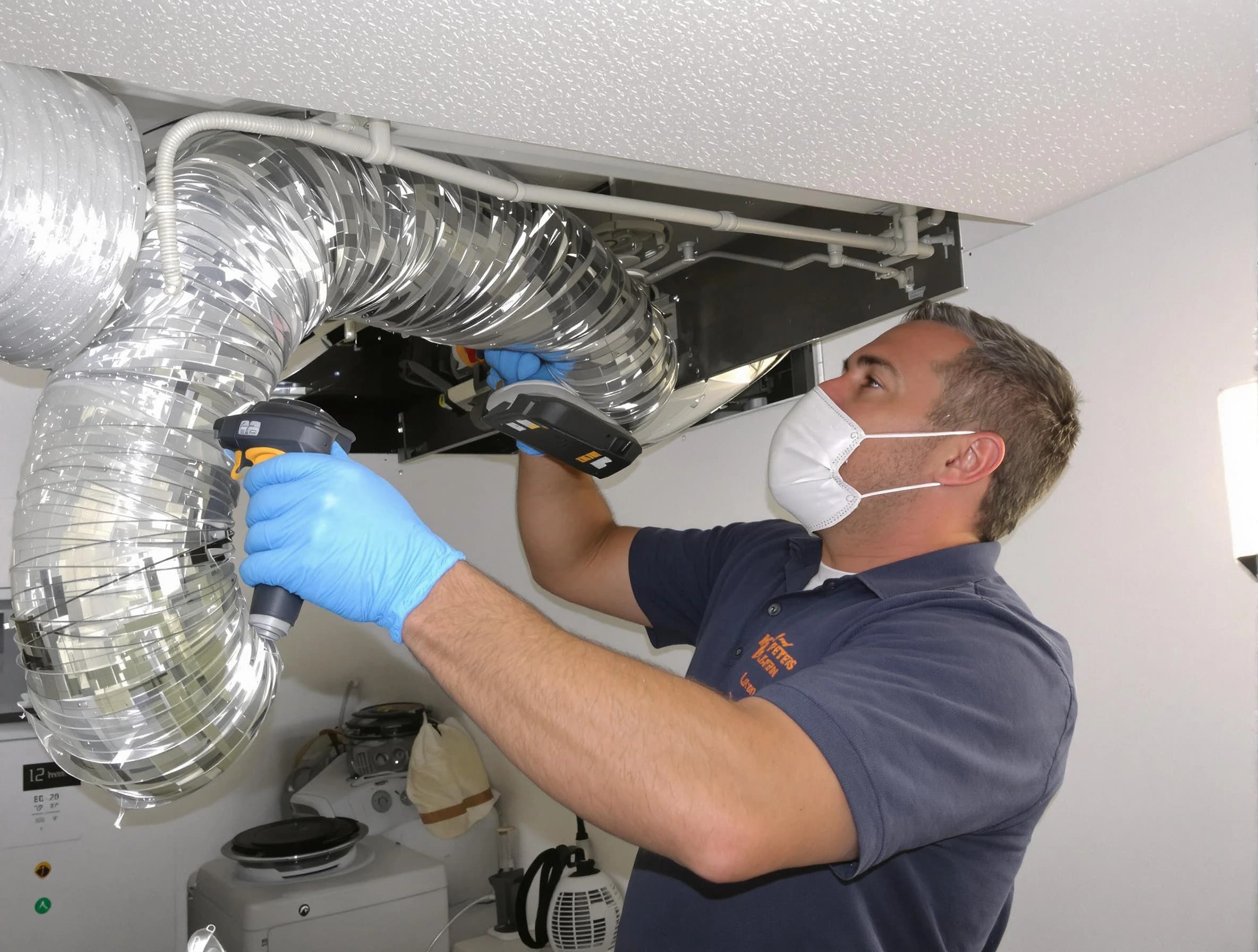 Burlington Dryer Vent Cleaning professional performing thorough residential dryer vent cleaning in Burlington