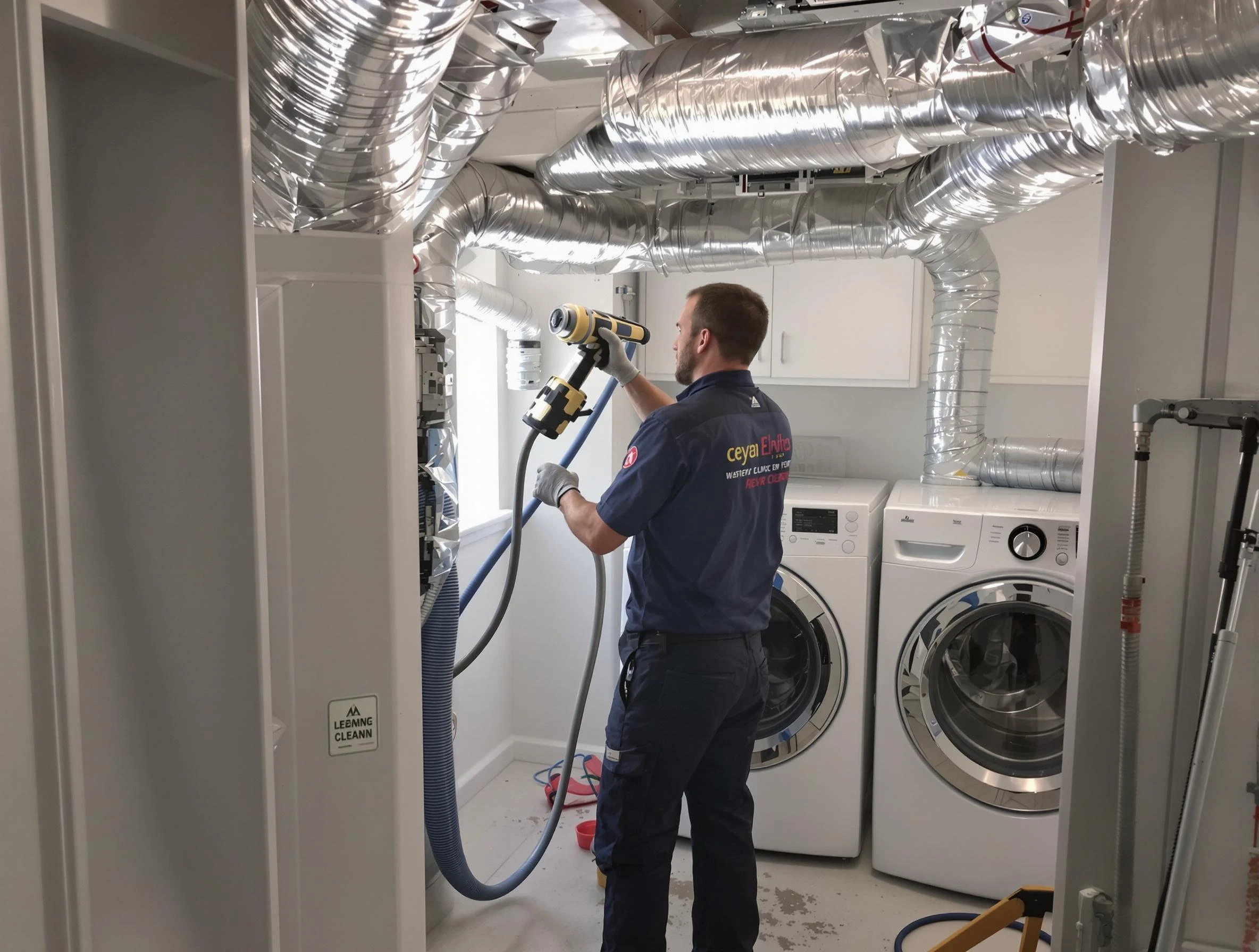Burlington Dryer Vent Cleaning specialist using advanced equipment for thorough duct cleaning in Burlington