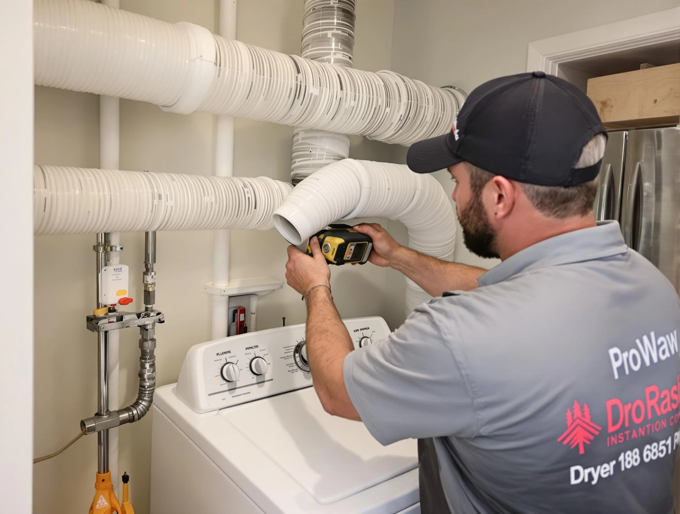 Professional dryer vent hose installation by Burlington Dryer Vent Cleaning in Burlington